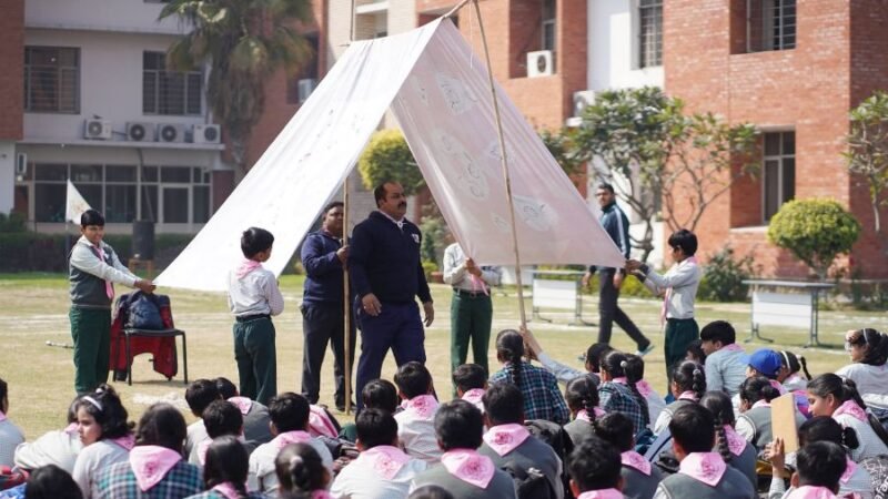 Adhyyan School Hosts Successful Four-Day Scout & Guide Camp in Collaboration with Uttar Pradesh Bharat Scout Guide Association