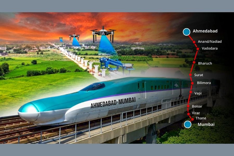 Leading Drone Company IG Drones bags contract for Mumbai-Ahmedabad Bullet Train Project Monitoring
