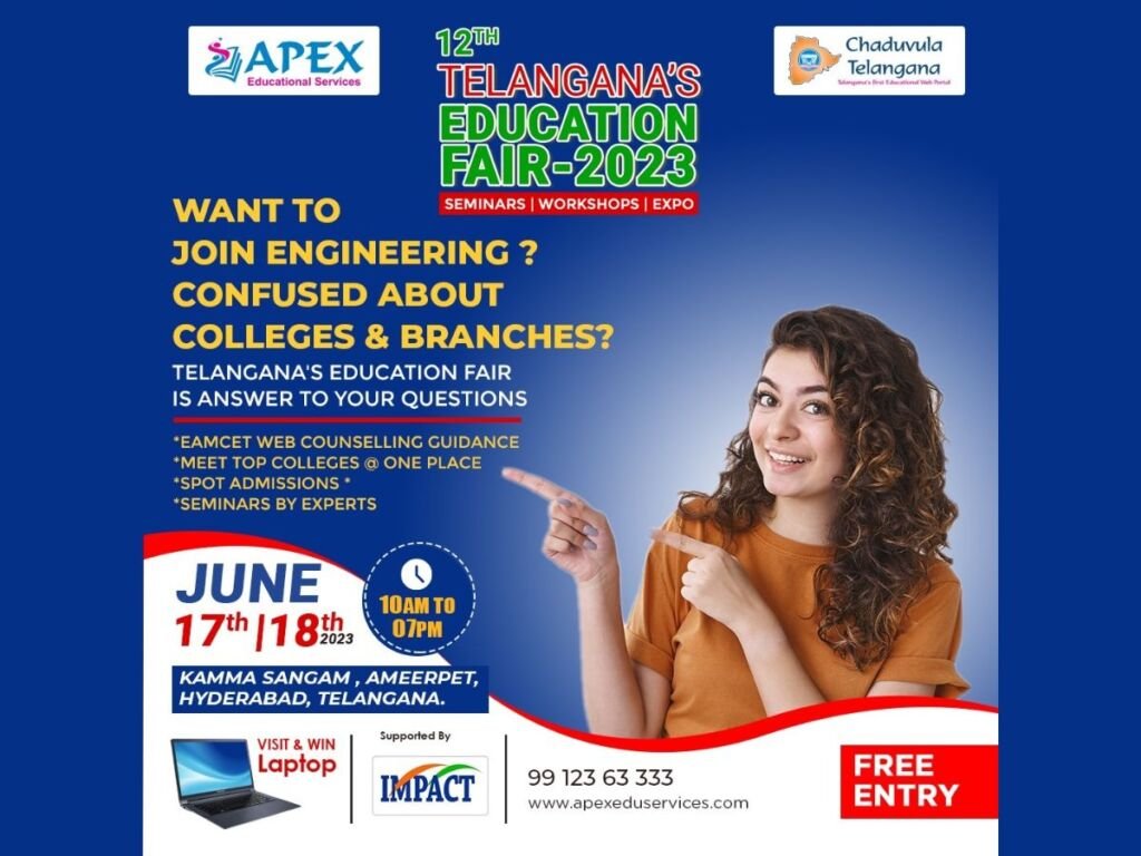Apex Educational Services Presents the 12th Edition of Telangana’s Largest Education Fair 2023