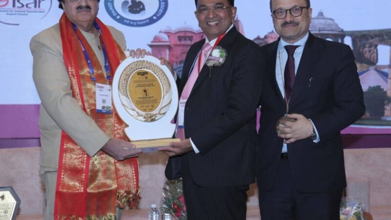 Dr Nimish Shelat honoured with prestigious ISAR Gujarat Lifetime Achievement Award 2024 at ISAR Gujarat State Conference, Rajkot