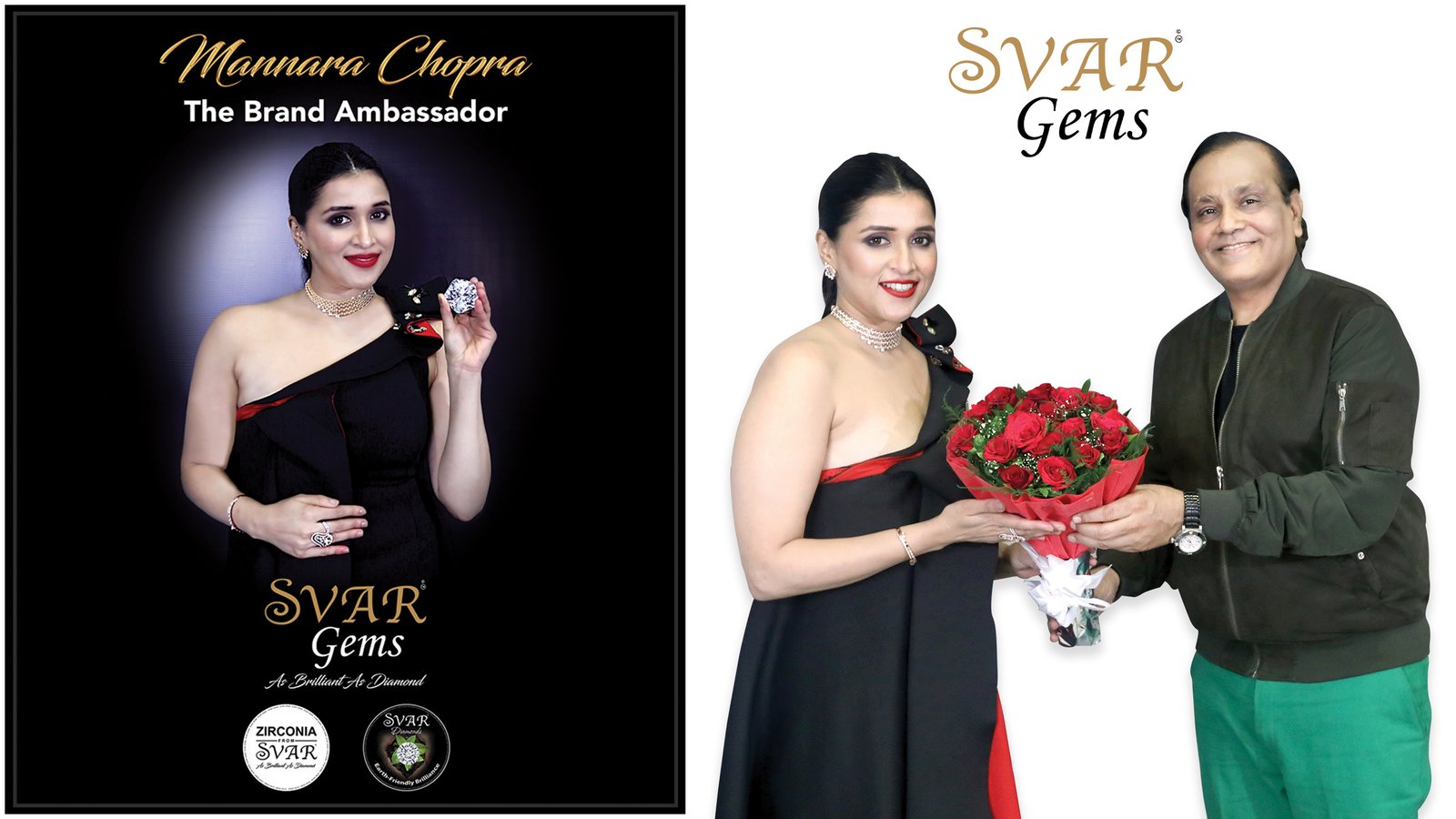 SVAR Gems Introduces Mannara Chopra as Brand Ambassador  A Historic First in the Indian Gem Industry