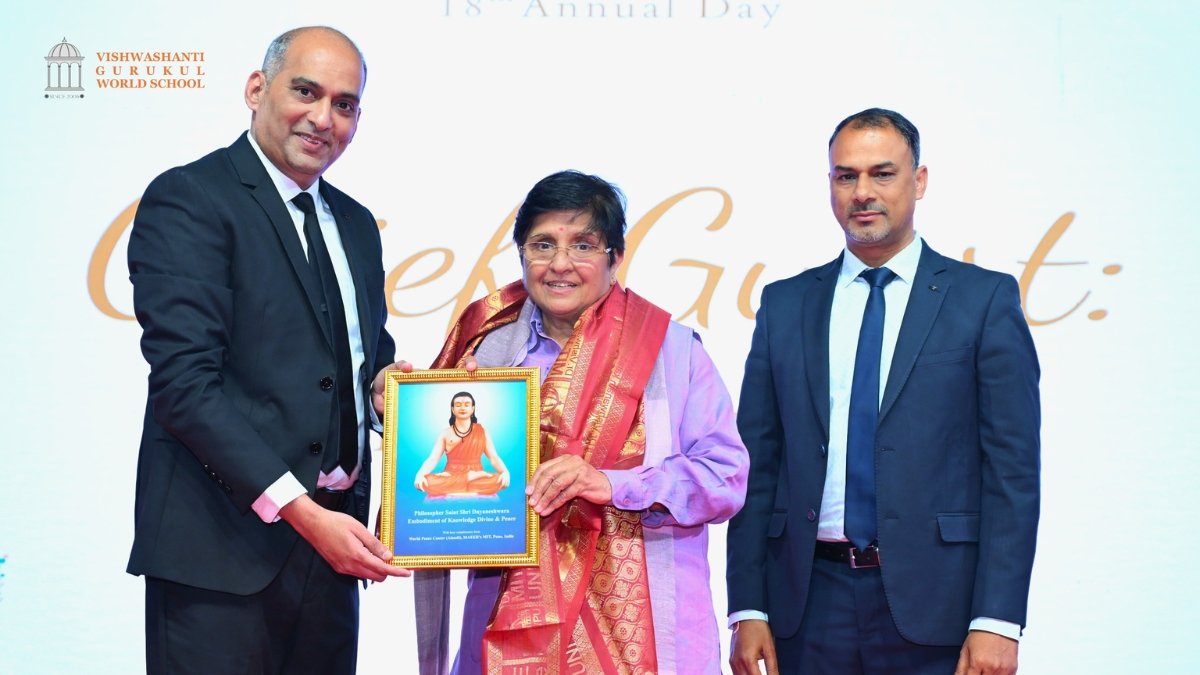 Vishwashanti Gurukul World School Hosts Dr. Kiran Bedi as Chief Guest for Annual Day 2024